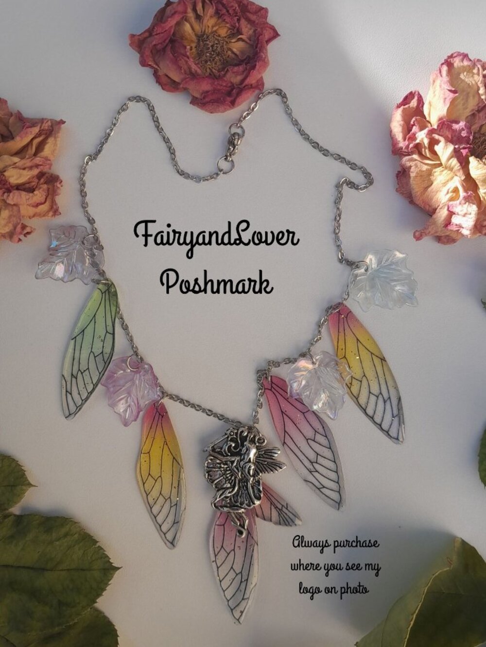 Fairy Wing blessing necklace, ren faire fairy costume accessory gift